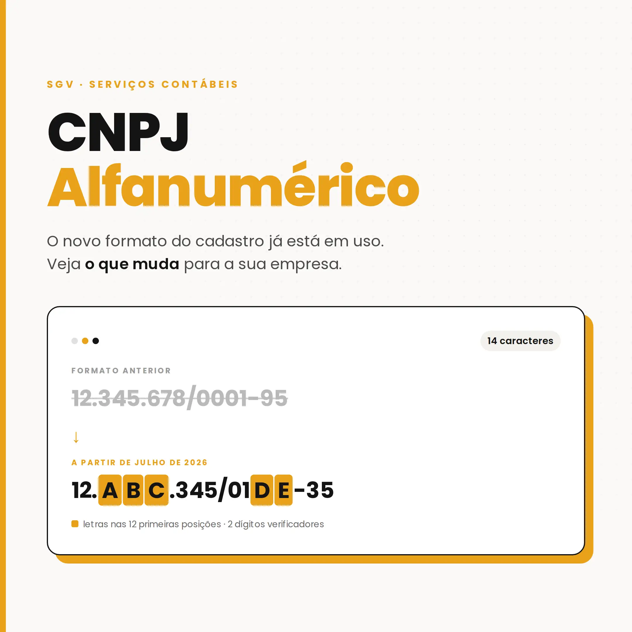 Cnpj alfanumérico